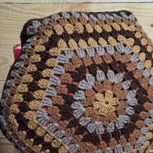 Crochet hexagon pillow